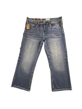 Axel Slim Boot Jeans Mens 40x30 Blue Stretch Denim Medium Wash Bootcut New